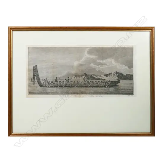 Cook's voyages waka copperplate engraving,